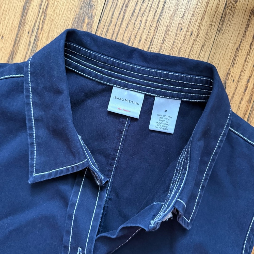 Isaac Mizrahi for Target Denim Blue and White Contrast Stitching Dress - Picture 2 of 2